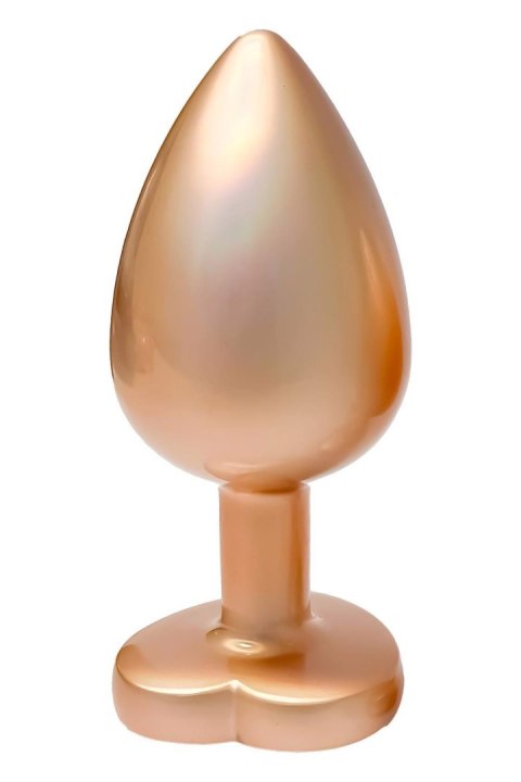Korek analny Gleaming Love matowy złoty aluminiowy 9,5 cm