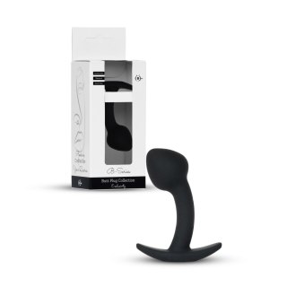 Korek analny silikonowy zakrzywiony z diamentem HeavyFun S 7.5 cm