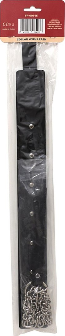 Obroża ze smyczą Fetish Fever czarna