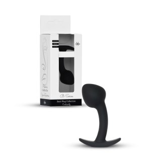 Silikonowy korek analny zakrzywiony z diamentem HeavyFun 9 cm