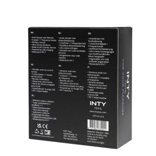 Wibrator analny INTY Toys Blade silikonowy USB z pilotem
