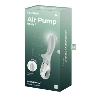 Wibrator analny nadmuchiwany Satisfyer Air Pump Booty 3 szarozielony USB