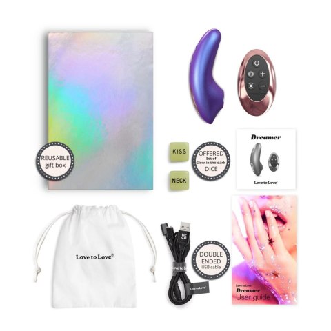 Wibrator mini Dreamer Love to Love Iridescent Night z pilotem