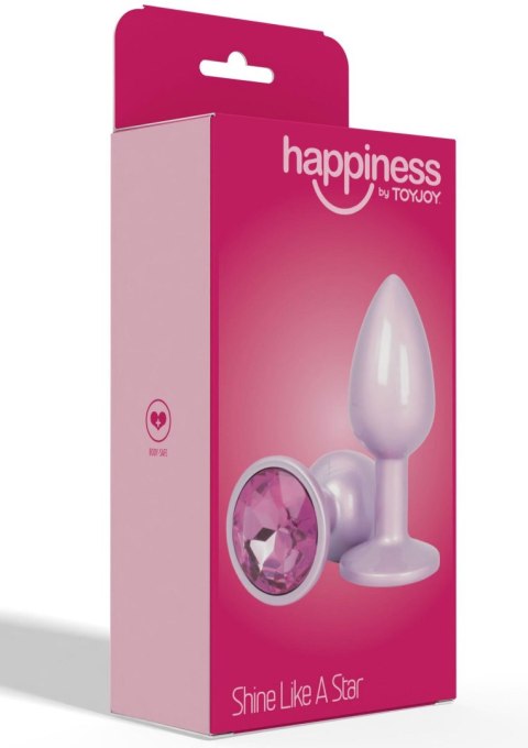 Korek analny ToyJoy Happiness Shine Like A Star różowy 7 cm