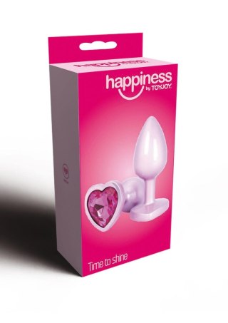 Korek analny aluminiowy Toyjoy Happiness Time To Shine różowy 7 cm
