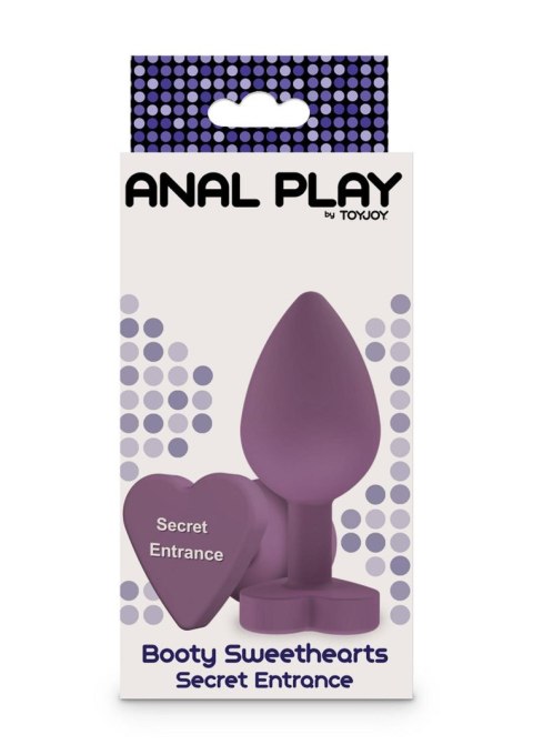 Korek analny silikonowy Secret Entrance ToyJoy fioletowy 8.5 cm