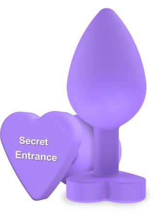 Korek analny silikonowy Secret Entrance ToyJoy fioletowy 8.5 cm