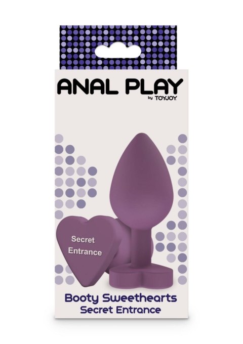Korek analny silikonowy Secret Entrance ToyJoy fioletowy 8.5 cm