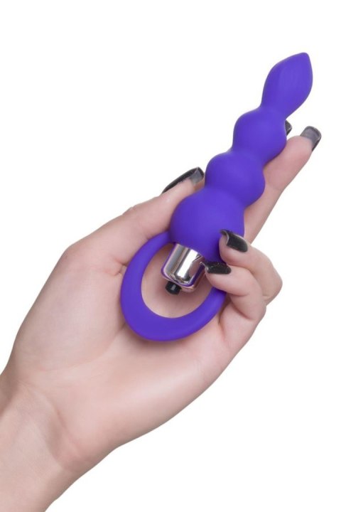 Korek analny silikonowy Twisty fioletowy 14 cm