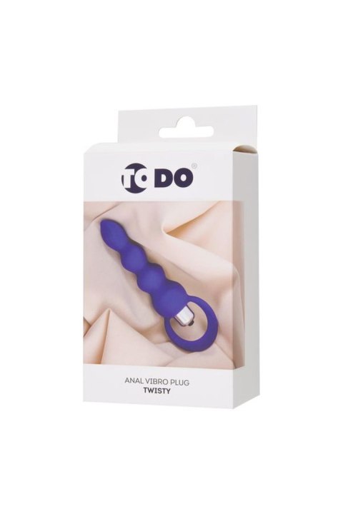 Korek analny silikonowy Twisty fioletowy 14 cm