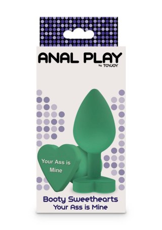 Korek analny silikonowy Twój tyłek jest mój ToyJoy zielony 8.5 cm