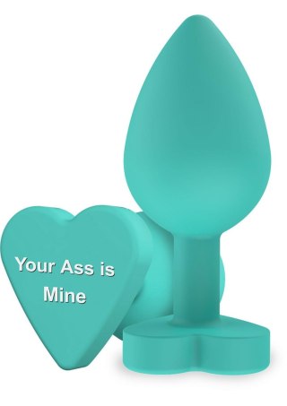 Korek analny silikonowy Twój tyłek jest mój ToyJoy zielony 8.5 cm