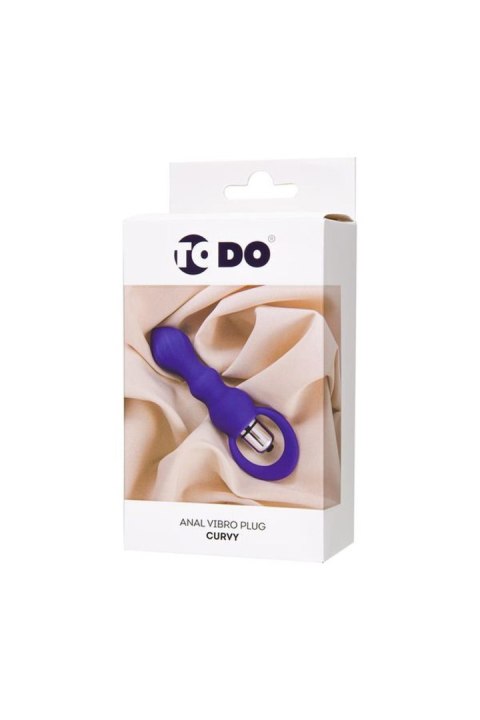Korek analny wibrujący Curvy ToDo silikonowy fioletowy 14 cm