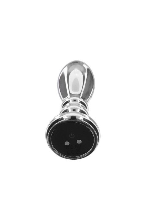 Korek analny wibrujący ToyJoy srebrny stal nierdzewna USB