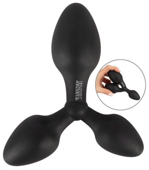 Potrójny korek analny Black Velvets silikonowy 13 8 cm