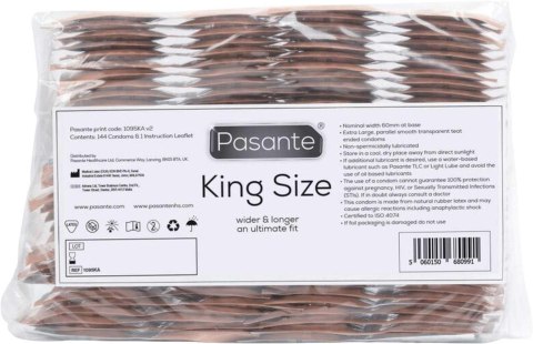 Prezerwatywy Pasante King Size XXL 144 sztuk