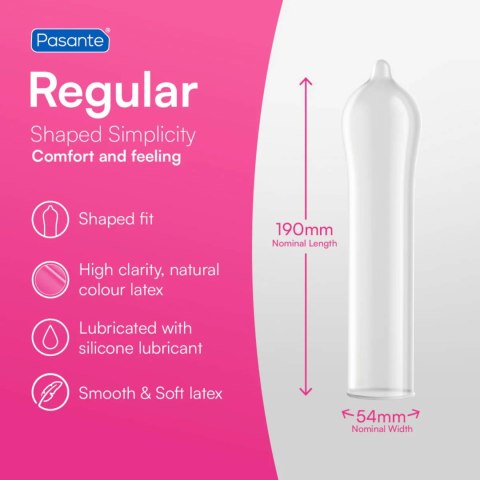 Prezerwatywy Pasante Regular naturalne 19 cm 3 sztuki