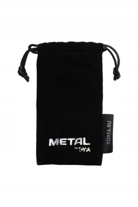 Srebrny korek analny z czerwonym kryształkiem Metal by TOYFA