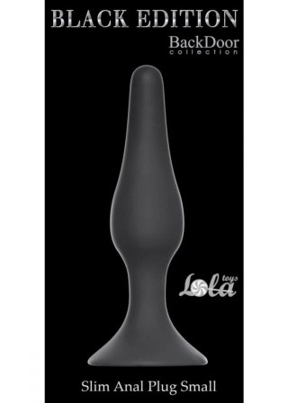 Korek analny silikonowy Slim Lola Toys czarny 10 5 cm