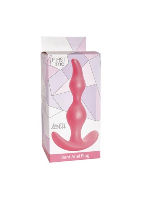 Korek analny zakrzywiony silikonowy Lola Toys różowy 11,5 cm