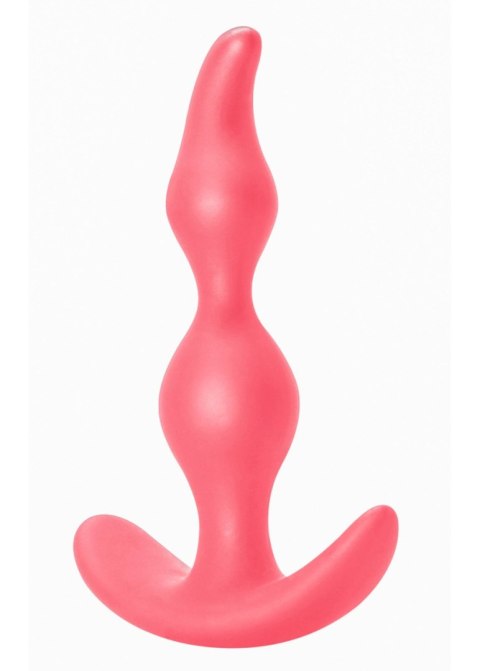 Korek analny zakrzywiony silikonowy Lola Toys różowy 11,5 cm