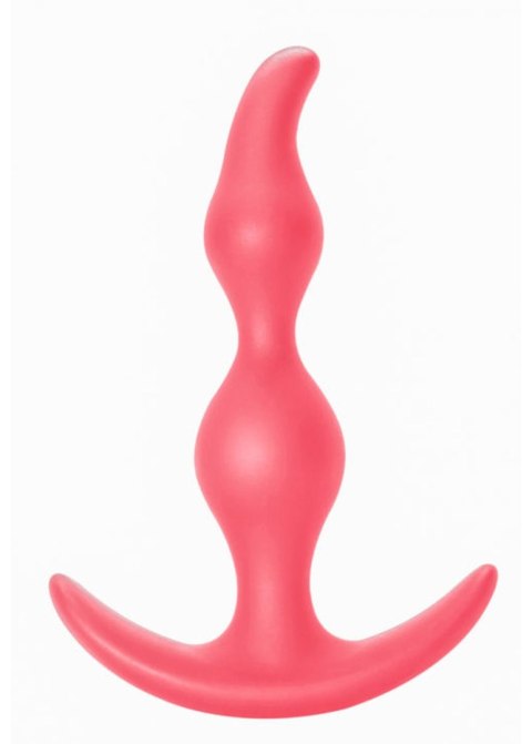 Korek analny zakrzywiony silikonowy Lola Toys różowy 11,5 cm