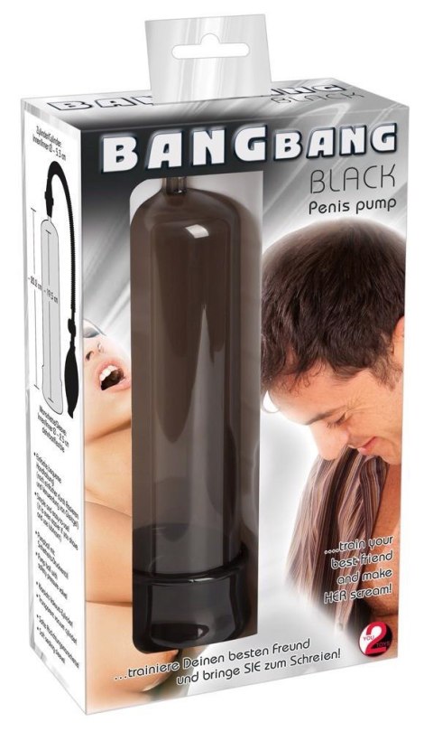 Pompka próżniowa Bang Bang do penisa czarny 20 cm