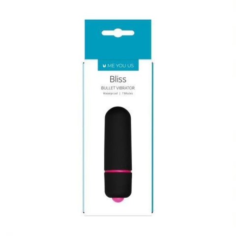 Wibrator mini bullet Me You Us Bliss 7 Mode czarny 6 cm wodoodporny