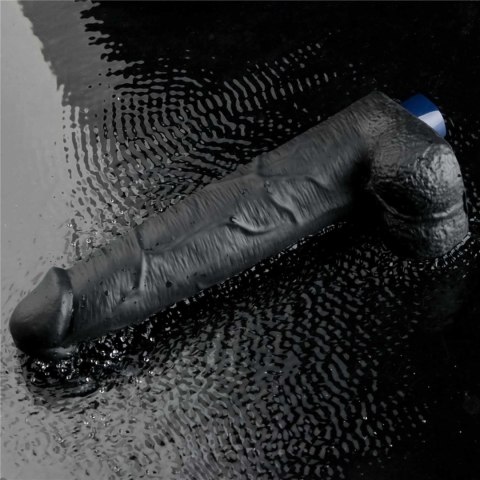 Dildo wibrujące realistyczne Lovetoy TPE czarne 27cm ładowane