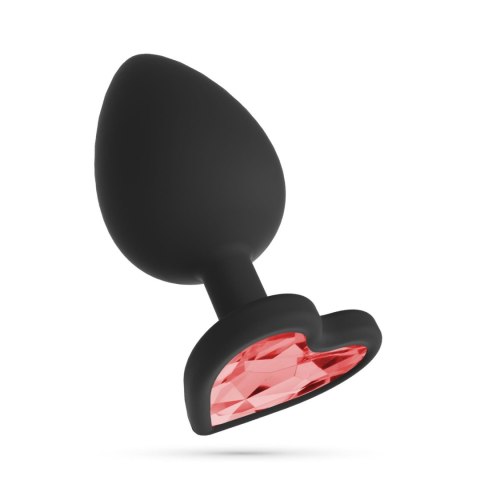 Korek analny Crushious Cuore regularny z wymiennymi kryształkami 8cm