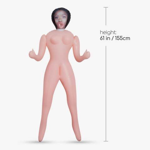 Lalka dmuchana Crushious Alicia czarna 155 cm