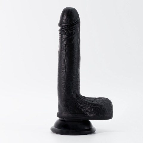 Dildo realistyczne Crushious Inviktus silikonowe czarne 19 cm