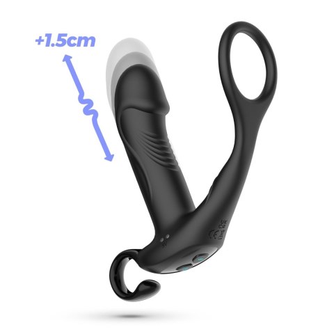 Masażer prostaty Crushious Magoo z pierścieniem i pilotem USB 14 cm