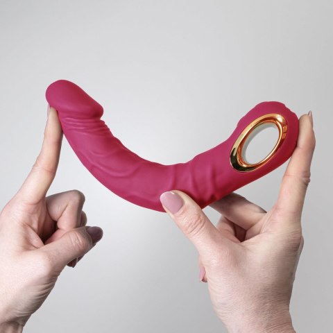 Wibrator realistyczny Crushious Magnus Bend zginany różowy USB