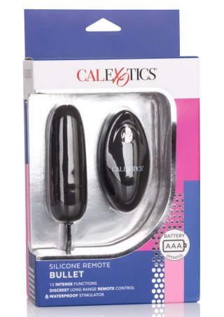 Jajko wibrujące silikonowe Calexotics z pilotem czarne 9 cm