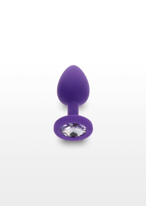 Korek analny Diamond Booty Jewel silikonowy fioletowy mały 7 cm