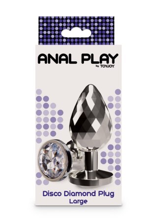 Korek analny Disco Diamond ToyJoy srebrny duży