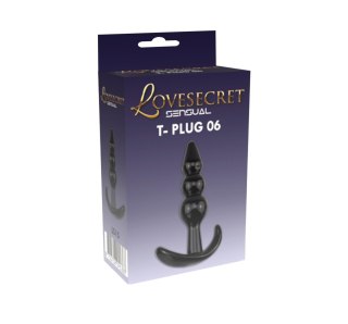 Korek analny Lovesecret T Plug 06 czarny 9 cm