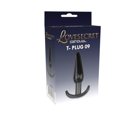 Korek analny Lovesecret T Plug 09 czarny 12 cm TPE