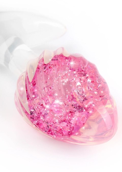 Korek analny ToyJoy Crystal Small silikonowy różowy 8,5 cm