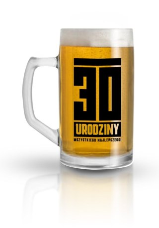 Kufel szklany 500 ml 30 urodziny Wszystkiego Najlepszego
