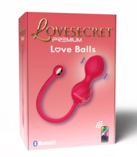 Kulki Kegla Lovesecret Premium z aplikacją różowe silikonowe USB 22 cm