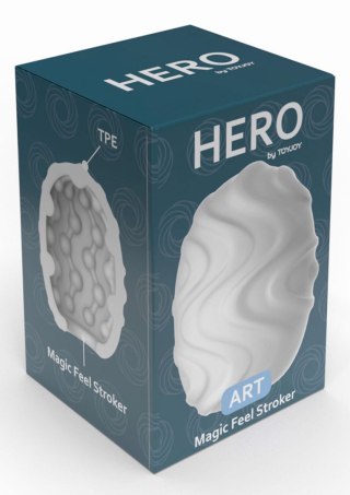 Mini masturbator TPE ToyJoy HERO Art biały