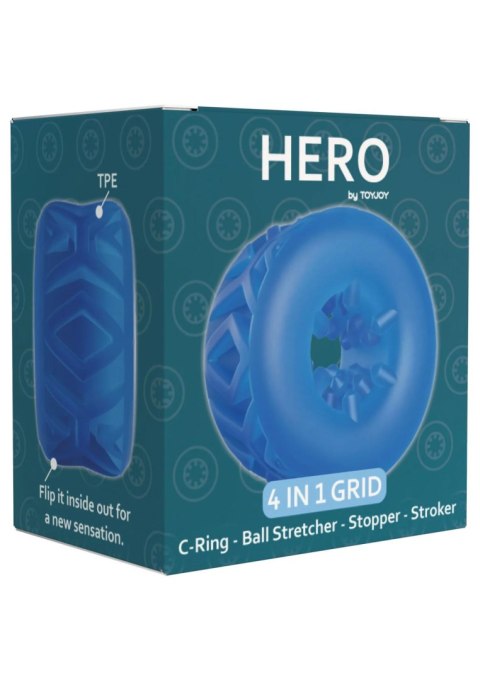 Pierścień ToyJoy Hero 4 w 1 na penisa i jądra