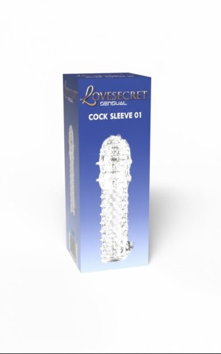 Rękaw na penisa przezroczysty z wypustkami Lovesecret LS37 12,5 cm