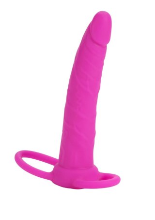 Strap on silikonowy Calexotics do podwójnej penetracji różowy 14 cm