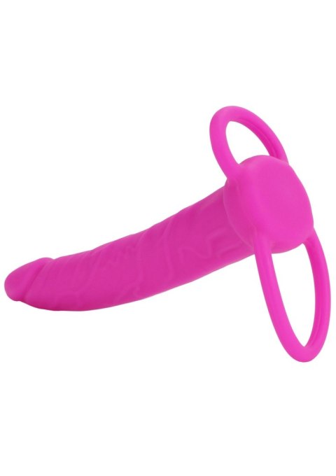Strap on silikonowy Calexotics do podwójnej penetracji różowy 14 cm