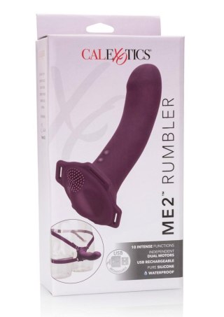 Wibrator do strap on Calexotics Me2 Rumbler fioletowy USB 16,5 cm