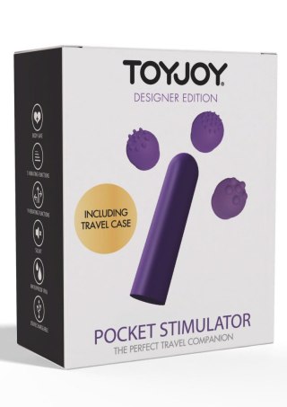 Wibrator kieszonkowy ToyJoy fioletowy 12 funkcji USB 6 cm