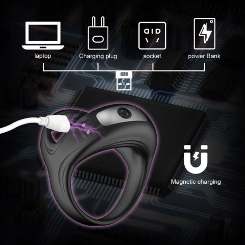 Wibrujący pierścień erekcyjny Lovesecret Premium silikonowy wodoodporny USB